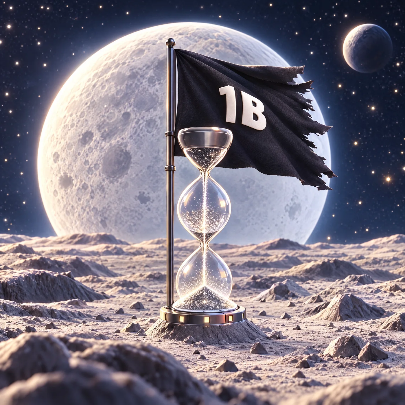 The 1B flag and the hourglass: colour illustration