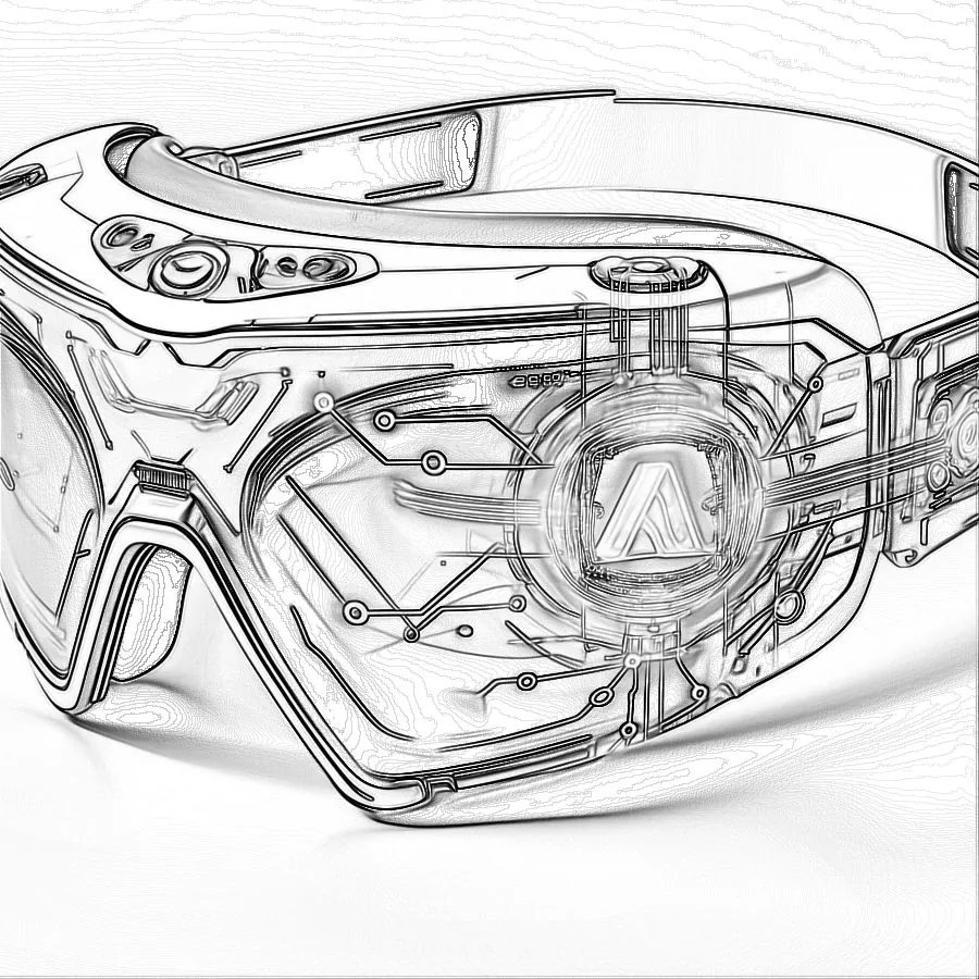 The visor: Tsuki's pencil sketch
