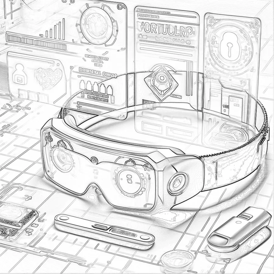 The headset: Tsuki's pencil sketch