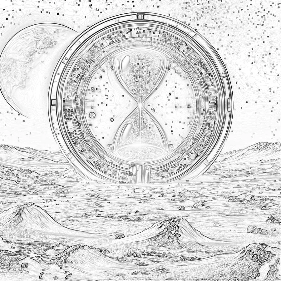 The hourglass ring: Tsuki's pencil sketch